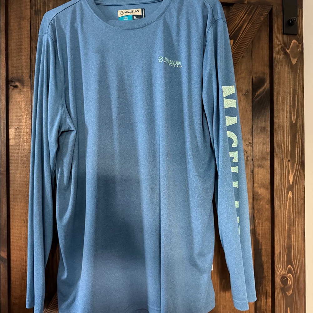 Magellan Women’s Outdoors Blue Boyfriend Fit Shirt